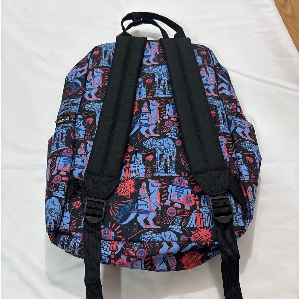 Loungefly Star Wars Empire Strikes Back 40th Anniversary Print Nylon Backpack - Picture 5 of 10
